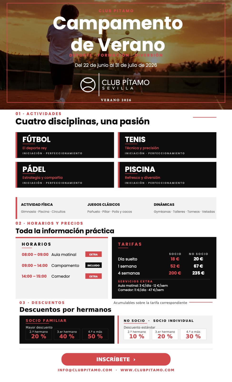 Cartel Campamento Club Pítamo 2026